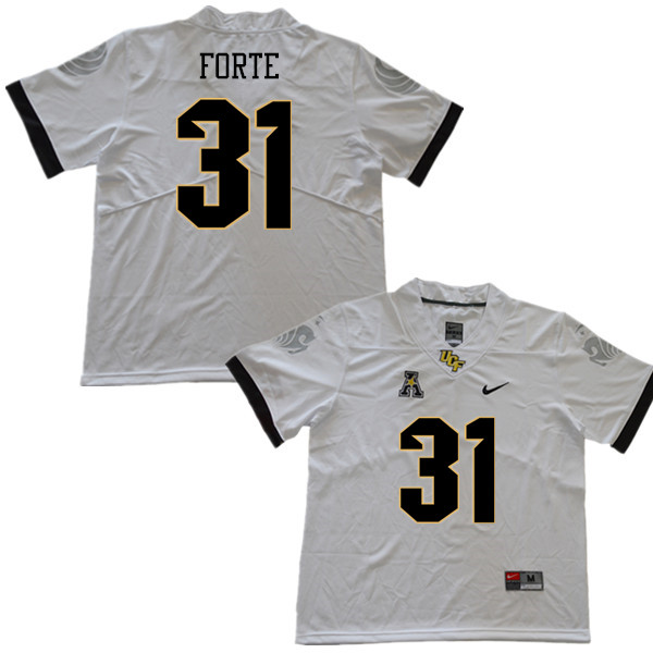 Men #31 JaJuan Forte UCF Knights College Football Jerseys Sale-White